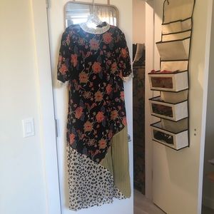 Anthropologie Verb by Pallavi Singhee Mixed Maxi Dress with Lace